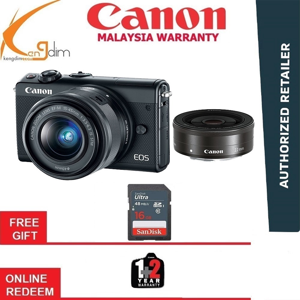 Canon EOS M100 EF-M 15-45mm / EF-M 22mm ชุดเลนส์คู่ (CANON MYSIA)