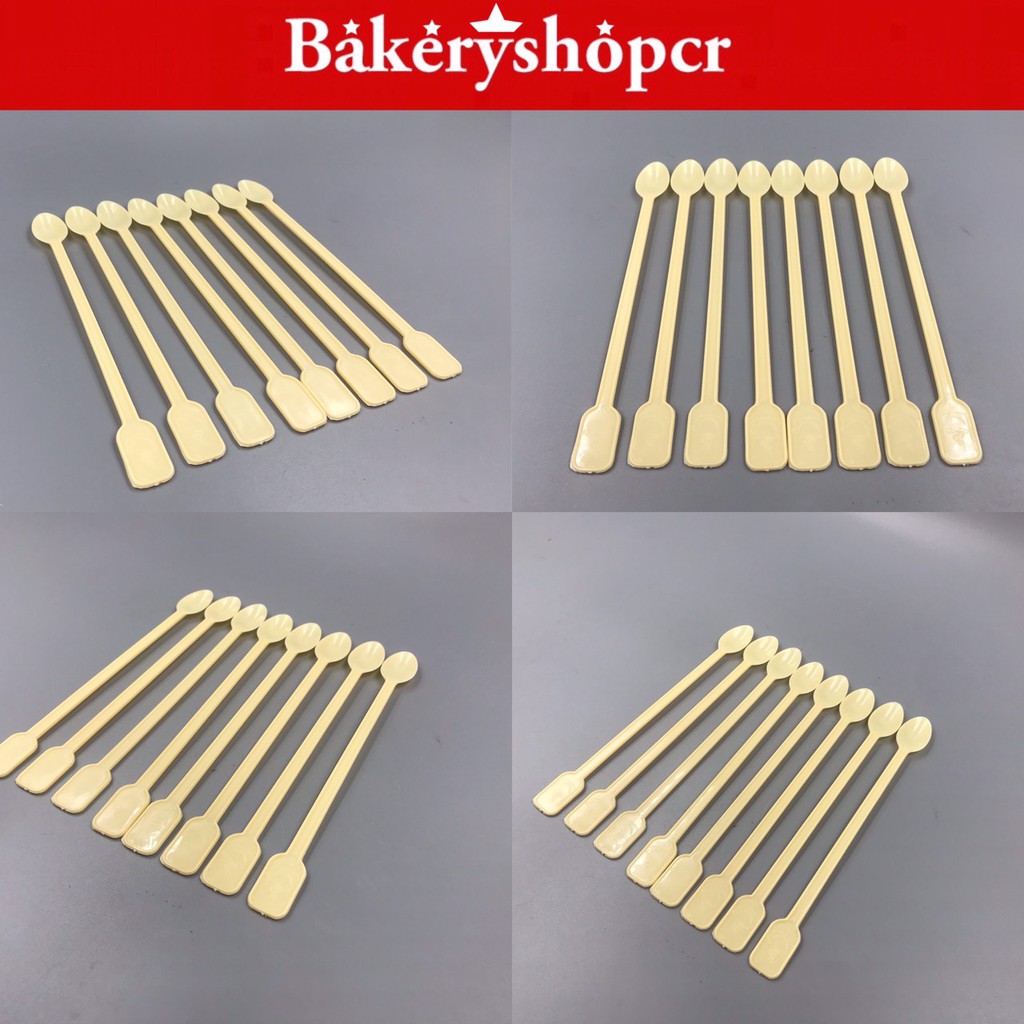 ช้อนคนกาแฟ ช้อนคนกาแฟพลาสติก สีเหลือง  ยาว 13 ซม. 500ชิ้น/แพ็ค