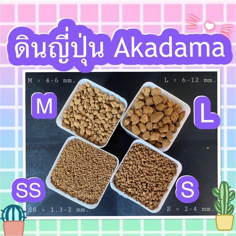 ✅ดินญี่ปุ่น Akadama (อะคาดามะ) 500กรัม, 1กิโลกรัม