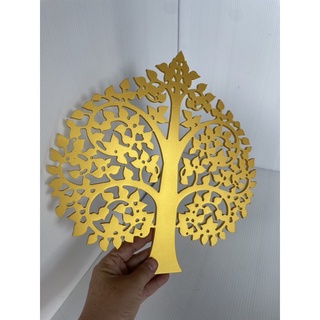 ใบโพธิ์ ติดหิ้งพระ ตกแต่ง ขนาดเดียว 30 x30 cm  eej