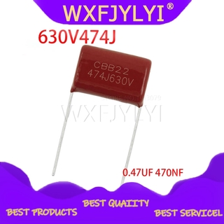 ตัวเก็บประจุฟิล์มโพลีโพรพีลีน 630V474J 0.47UF 470NF Pitch 20 มม. 630V 474 CBB 10 ชิ้น