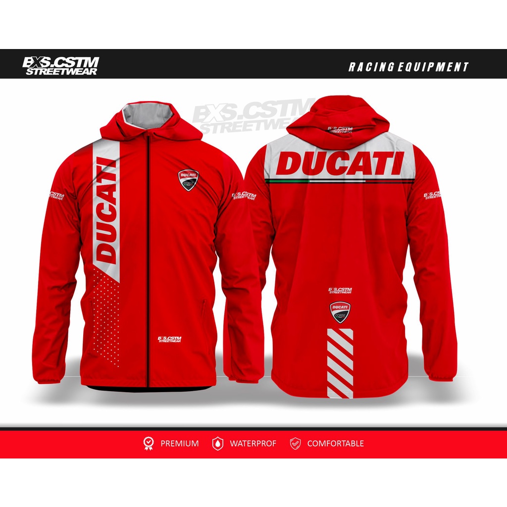 เสื้อแจ็คเก็ตกันน้ํา Ducati สําหรับ RIDER | เสื้อแจ็คเก็ตดูแคทส์พรีเมี่ยม