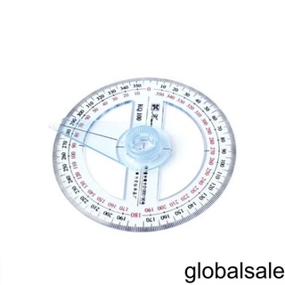 [Global] Plastic 360 Degree Protractor Ruler Angle Finder Swing Arm School Office Angle Ruler