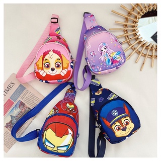 กระเป๋าคาดอก กระเป๋าสะพายไหล่ ลายการ์ตูน Paw Patrol Spiderman สําหรับเด็ก