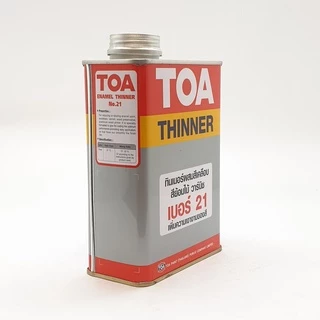 **TOA ทินเนอร์ผสมสีเคลือบ สีย้อมไม้ วานิช #เบอร์21 ปริมาณ 0.946ลิตร ใช้สำหรับผสมหรือเจือจางในสีเคลือบเงา