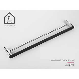 BA-B- 4003   ที่แขวนผ้า อุปกรณ์ในห้องน้ำ เกรดพรีเมี่ยม ไม่ขึ้นสนิม   Double Towel rack 304 stainless steel