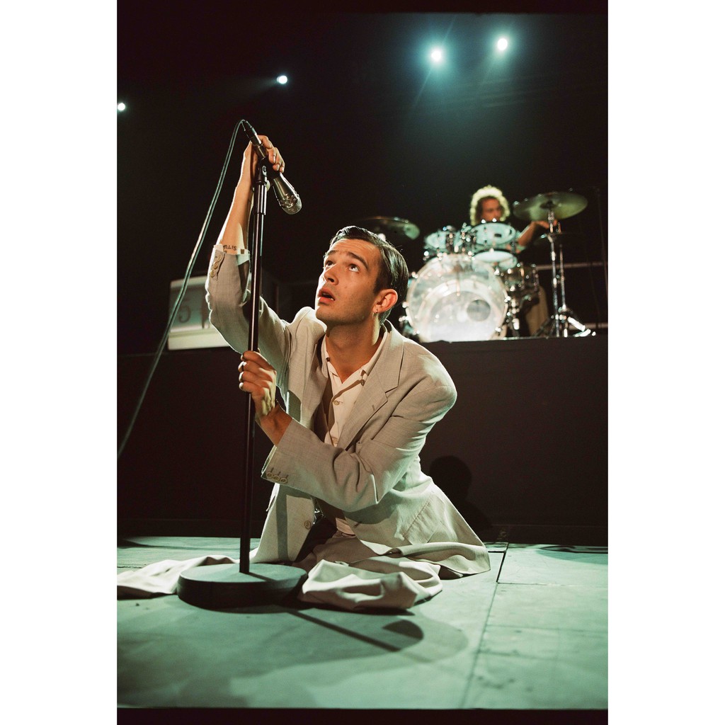 โปสเตอร์ The 1975  Matty Healy แมตทิว ฮิลลี่ ตกแต่งผนัง Music Poster โปสเตอร์วินเทจ โปสเตอร์วงดนตรี 