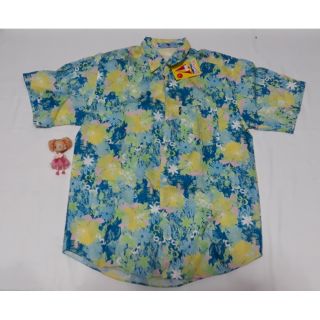 เสื้อเชิ๊ตแขนสั้น  ลายวินเทจ Bigsize