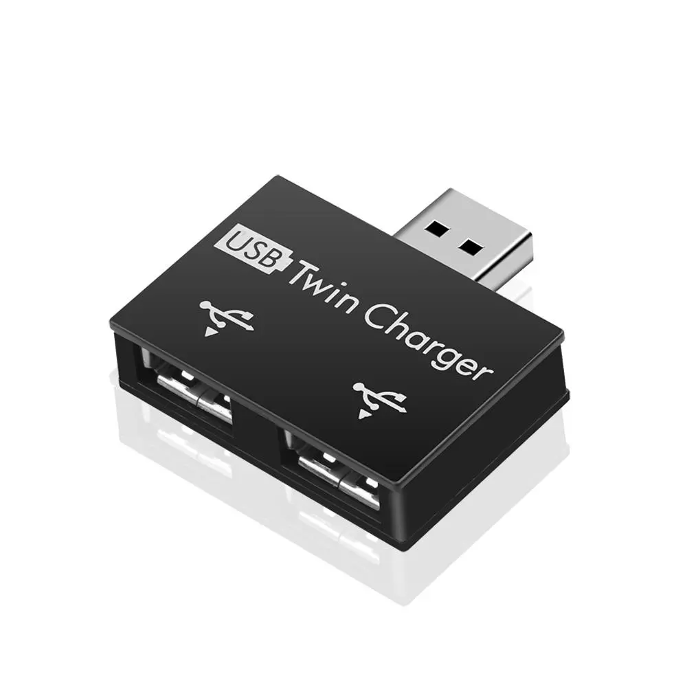 Mini Dual USB Charger Hub Adapter 2 Port Splitter For Computer