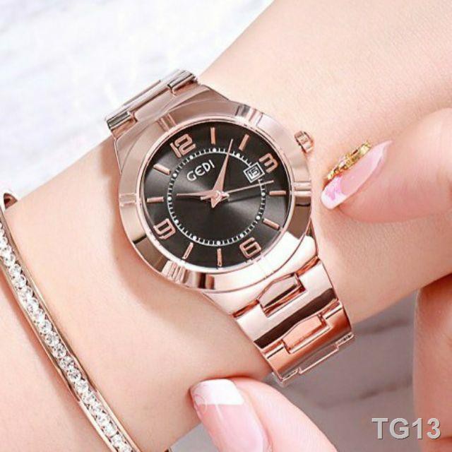 ✎₪[ดูโค้ดในรายละเอียดสินค้า]  GEDI 81010 เรียบง่าย! ของแท้ 100% นาฬิกาแฟชั่น นาฬิกาข้อมือผู้หญิง