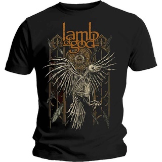 เสื้อยืดผ้าฝ้ายพิมพ์ลายแฟชั่น เสื้อยืด ลาย Lamb Of God Crow