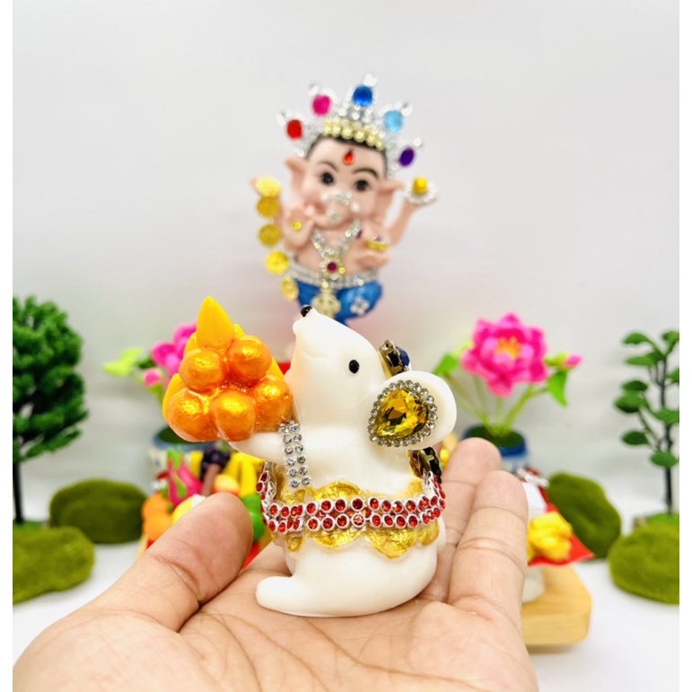 หนูมุสิกะ นกฮูกพระแม่  หนูพระพิฆเนศ ราคาต่อตัว  หนูถวายพระพิฆเนศ ติดเครื่องประดับ หนูมุสิกะขอพร บริวารพิฆเนศ ราคา ถูกที่สุด ดีลบีเคเค แกลเลอรีภาพที่ 9