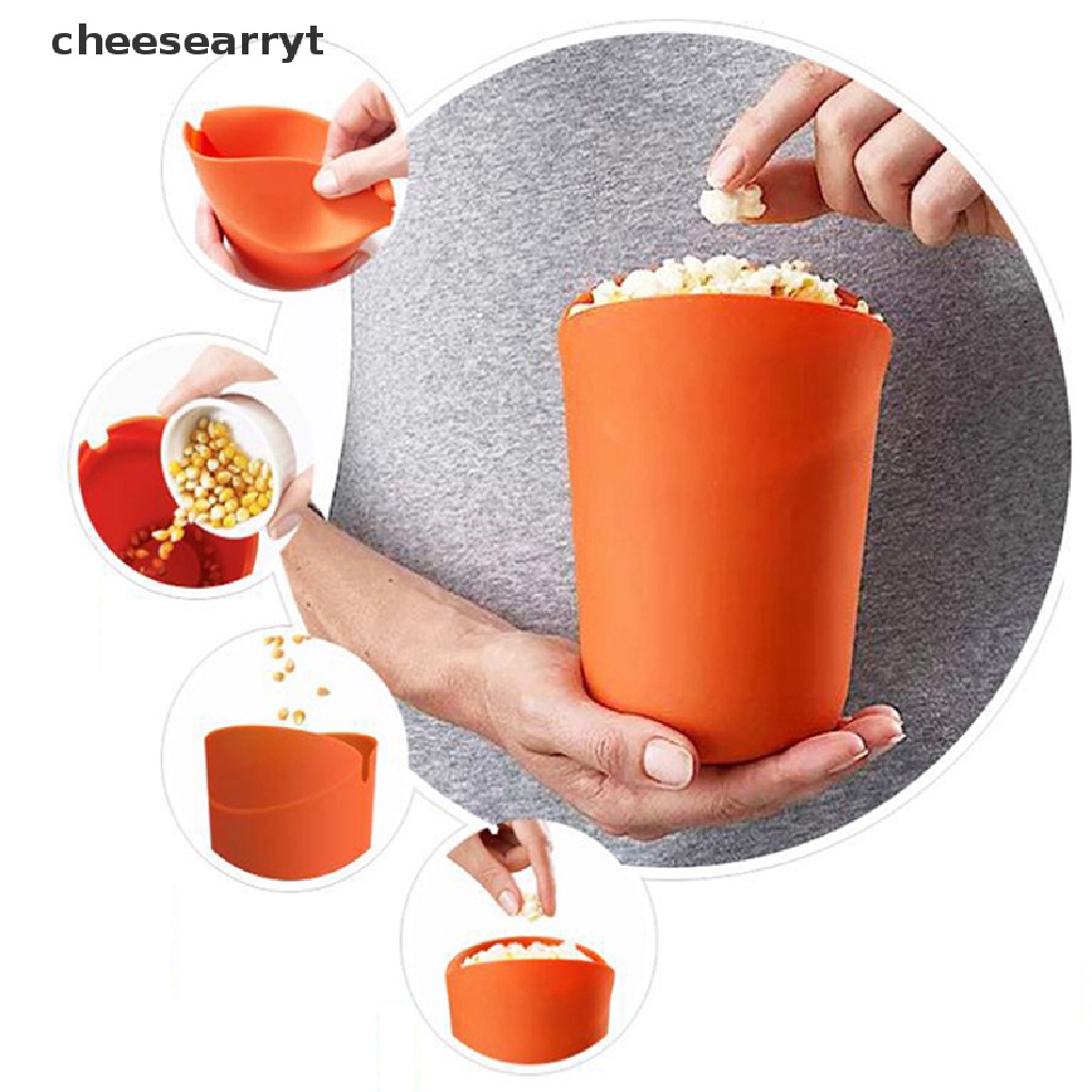 Chee DIY Popcorn Bucket Bowl Maker Lid Bowls Popcorn Microwave Silicone Foldable . cheesearryt