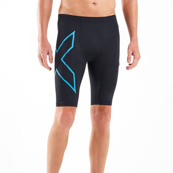 2XU กางเกงขาสั้น MCS RUN COMP SHORTS Men#MA5331B-BLKUAF
