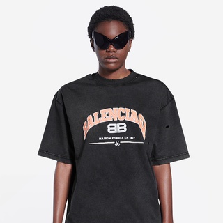 [S-5XL] Balenciaga MAISON เสื้อยืดแฟชั่น สําหรับแฟนสาว