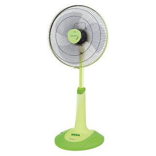 พัดลมตั้งพื้น 16 นิ้ว สีเขียว SHARP PJ-SL163-GA Standing fan 16 inches green color SHARP PJ-SL163-GA