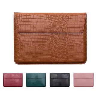 Crocodile Skin Laptop Sleeve Stand Case For Macbook Air Pro13 M1 A2337 11 12 13 15 Inch Notebook Carrying Bag for Dell H