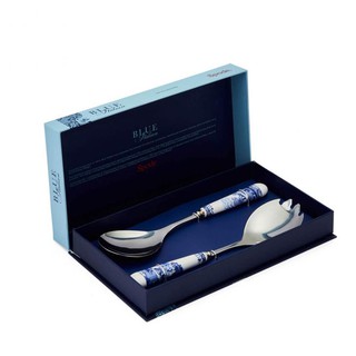 Spode Blue Italian Pair of Salad Servers ช้อนส้อมสลัด