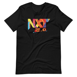 เสื้อคู่รัก เสื้อวินเทจชาย DIY เสื้อยืด WWE โลโก้ใหม่ NXT 2.0 ปี 2022 |P) เสื้อยืดสีขาว Tee เสื้อคู่