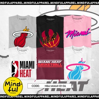 NBA - M/I/A/M/I HEAT GRAPHIC TEES | MINDFUL APPAREL T-SHIRTเสื้อยืด