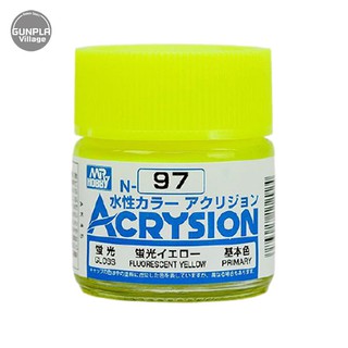 Mr.Hobby MR.ACRYSION COLOR N-97 FLUORESCENT YELLOW 4973028112924 (สี)