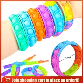 ✨สินค้าใหม่✨Pop It Watch Band ของเล่นปริศนา Decompression Slime Bubble Fidget Toys Decompression Silicone Bracelet#yp~spx HOT