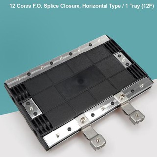 12 Cores F.O. Splice Closure, Horizontal Type / 1 Tray (12F) อุปกรณ์ครบชุด