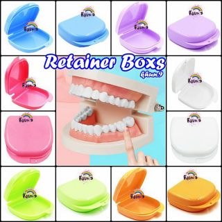 Retainer Box กล่องใส่รีเทนเนอร์ กล่องใส่ฟันปลอม สีพาสเทล