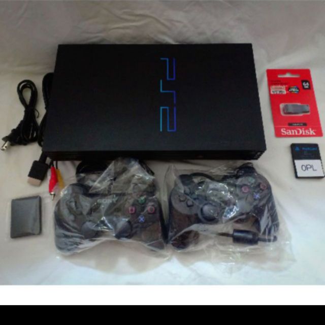 PS2เล่น2ระบบหัวอ่าน(แท้และก็อบ)USB64GB 2จอย1เชฟแผ่นเกมส์5