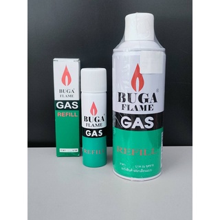 แก๊ส แก๊สเติมไฟแช็ค BUGA FLAME GAS ฝาขาว แก๊สบูก้า