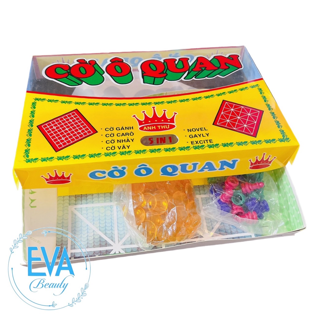 AT 5 In 1 O Quan Chess Game Set ประกอบด้วย O Quan Chess - Go - Jumping Chess - Carrying Chess - Chec