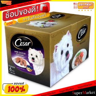 ✨Sale✨ Cesar อาหารสุนัข ซีซา รสเนื้อไก่ ขนาด 100กรัม/ถาด ยกแพ็ค 6ถาด ชนิดเปียก Dog Food Beef ซีซาร์ อาหารสุนัข สุนัข สัต