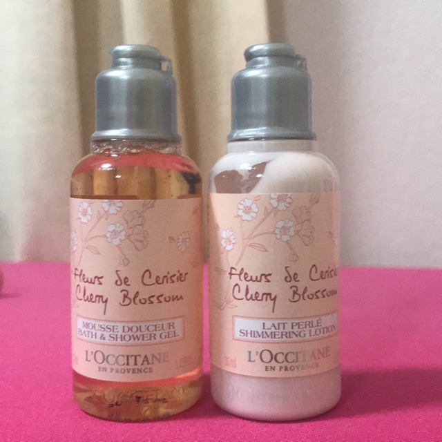 L’occitane Cherry Blossom 🍒 shower gel + lotion 35 ml
