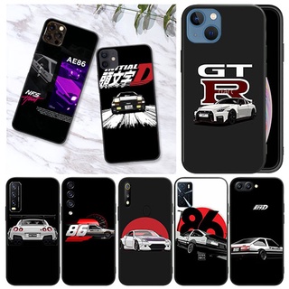 เคสโทรศัพท์มือถือแบบนิ่ม ลาย Initial D สีดํา สําหรับ Realme 3 Pro 7 Pro 7 4G 7i 8 8 Pro 8 5G