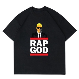 คอตต้อนคอกลมเสื้อยืด | ขนาดใหญ่ | Eminem - RAP GOD หมดอายุ | ฮิปฮอป | แร็ป | เสื้อยืด เสื้อผ้า | เสื้อยืด BOOTLEG | เสื้