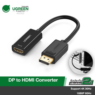 UGREEN รุ่น 40362 Displayport to HDMI Converter 1080P สายต่ออุปกรณ์รองรับการใช้งาน Computer Laptop TV Projector