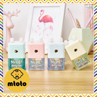 MTOTO Pencil Sharpener กบเหลาดินสอ ที่เหลาดินสอแบบหมุน แกนเหล็ก สีสันน่ารัก พกพาสะดวก พร้อมส่งในไทย