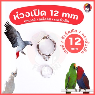 ห่วงขานก ห่วงเปิดคล้องขานก 12 mm🔥พร้อมส่ง!!!🦜ห่วงขานกแก้ว แอฟริกันเกรย์ อิเล็กตัส กระตั้วเล็ก กระตั้ว