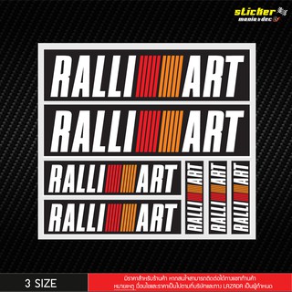 สติ๊กเกอร์ RALLART สีดำ คุณภาพสูง เกรดพรีเมี่ยม กันน้ำ ทนแดด พร้อมเคลือบเงากันรอยขีดข่วน (SMD-013BLACK)