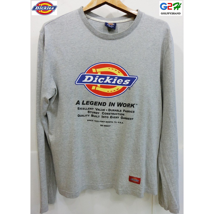 DICKIES แท้ เสื้อยืดคอกลมแขนยาวเทา