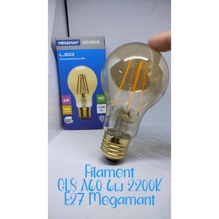 LED Filament GLS A60 6w 2200K E27 Megaman