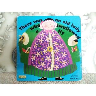 There. was an old lady who swallowed a fly (board book)-ba3