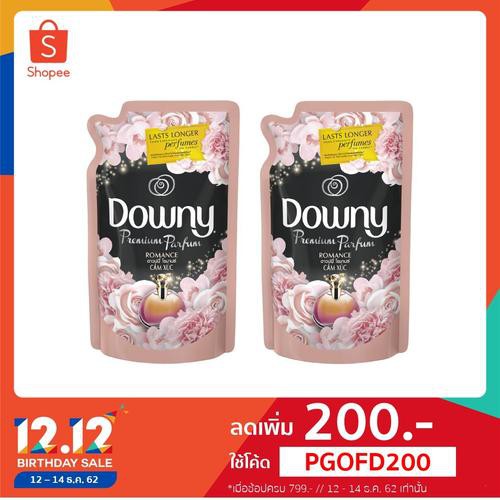 Downy ดาวน์นี่ โรมานซ์ ผลิตภัณฑ์ปรับผ้านุ่ม สูตรเข้มข้นพิเศษ 1.4 ลิตร x2 p&g