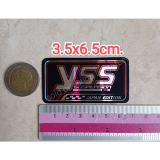 สติ๊กเกอร์ฟรอย yss 3.5x6.5cm.แบบเงา ติดรถมอเตอร์ไซด์ สติ๊กเกอร์แต่งรถ ติดโช็ค