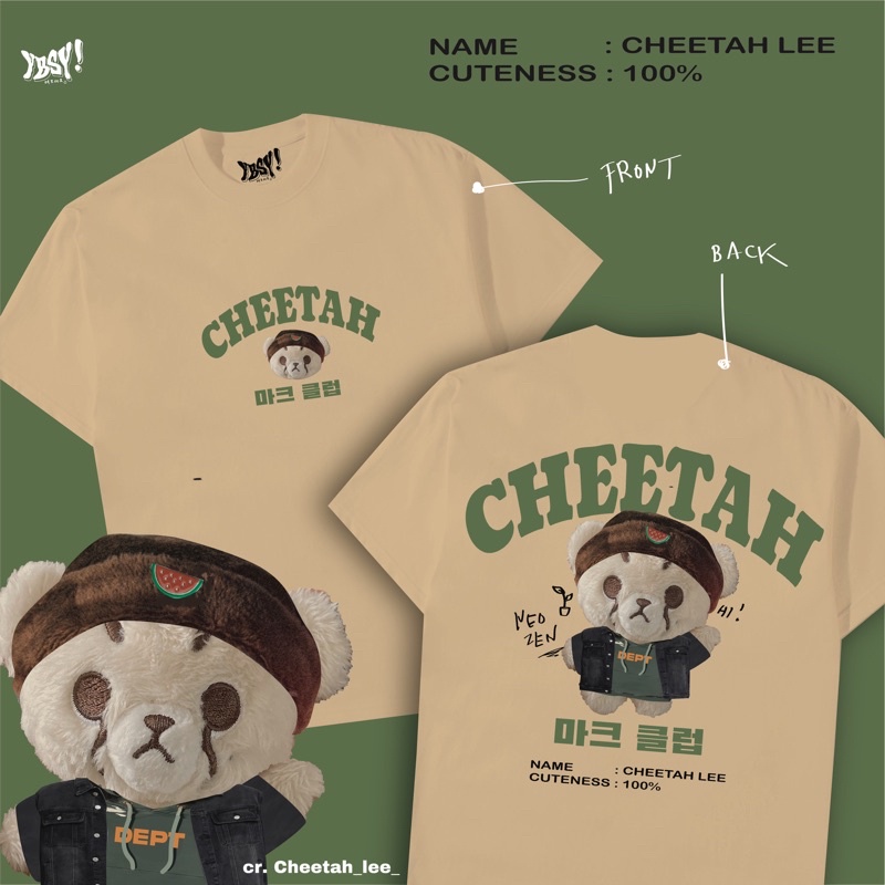 <พร้อมส่ง Desc | Mark lee -Cheetah lee เสื้อยืดคอกลม เสื้อฮู้ดดี้