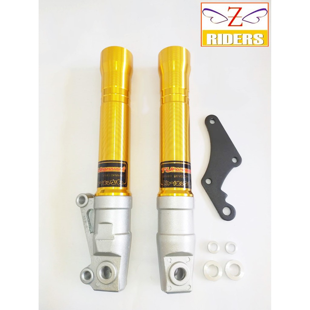 กระบอกโช๊คหน้า TUPAKNAM SONIC โช๊ค ZX ตรง หัวเทา สีทอง ใส่กับปั๊มเบรคเดิม จานเบรคขนาดเดิม ตู่ปากนํ้า