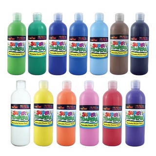 (โค้ดINCSM4Lขั้นต่ำ49ลด20) FAS Super Tempera Colours 500 ml (สีโปสเตอร์) 13 สี