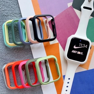 Frosted Hard Matte Bumper Cover For Apple Watch Case Serie 7 45mm 41mm 44mm 40mm iWatch 6SE 5 4 3 2 1 42mm 38mm