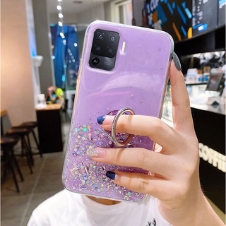 เคสโทรศัพท์ออปโป้ OPPO A94 A93 A73 A53 A52 A92 A12 A31 A91 เคสโทรศัพท์แบบมีที่วางแหวนรองนิ้ว เคส ออปโป้ OPPO A94 A93 A53 เคสโทรศัพท์แบบใสนุ่มพร้อมดีไซน์ดวงดาว