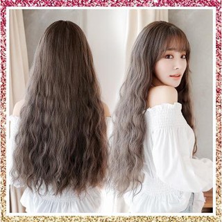 MORA วิกผม วิกผมยาว วิกผมหน้าม้า ผมปลอม Wig วิกผมเกาหลี สี Black 63 CM